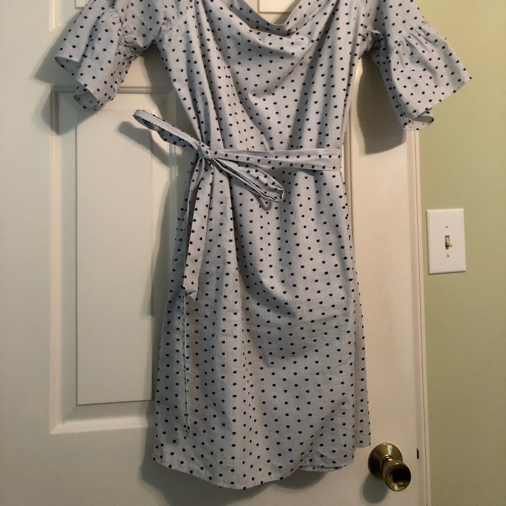 Banana Republic Off the Shoulder Polka Dot Dress